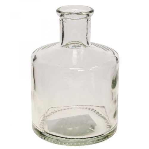 Floristik24 Vase en Verre Bouteilles d&#39;Apothicaire Déco Vase Déco en Verre Clair Ø7cm 6pcs