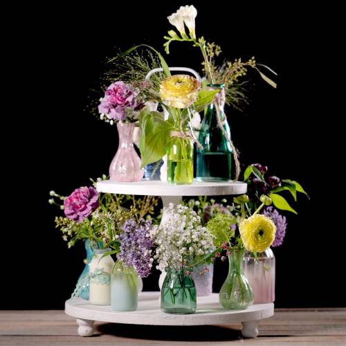 Floristik24 Vase en verre Farmer's Silver Pink H11cm 6pcs
