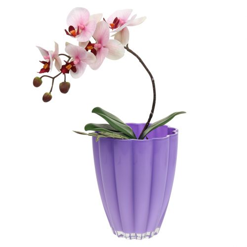 Floristik24 Vase En Verre "Bloom" Lilas Ø14cm H17cm