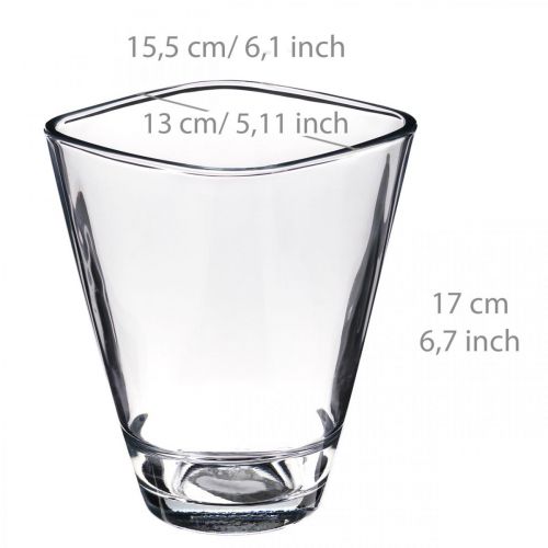 Floristik24 Jardinière orchidée verre clair H17cm L13cm