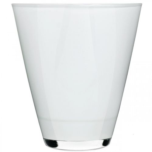 Floristik24 Jardinière orchidée verre blanc H17cm L13cm