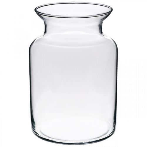 Article Vase fleur en verre large clair Ø12cm H20cm