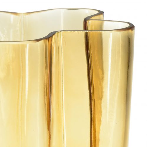 Floristik24 Vase en verre vase marron verre fleur marron clair Ø15cm H20cm