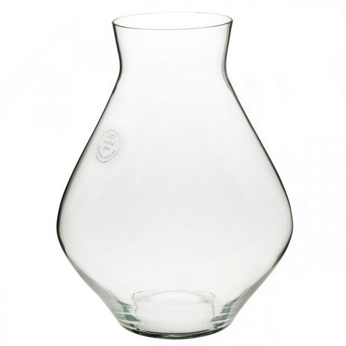 Floristik24 Vase à fleurs en verre vase en verre bulbeux clair vase décoratif Ø20cm H25cm