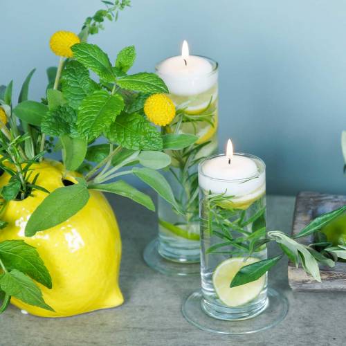 Floristik24 Vase en verre avec pied Clair Ø6cm H25cm