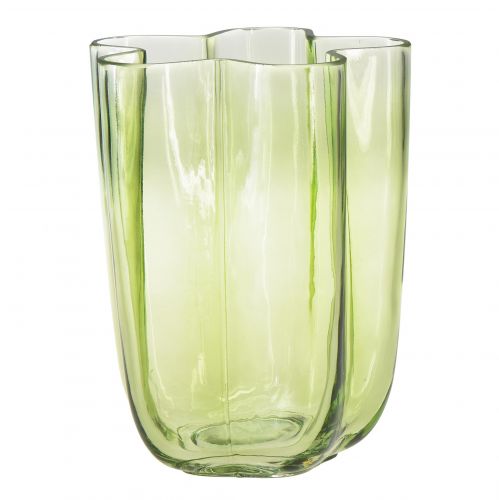 Vase en verre vase vert fleur vase décoratif Ø15cm H20cm