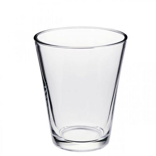 Vase en Verre Conique Transparent Ø11cm H15cm