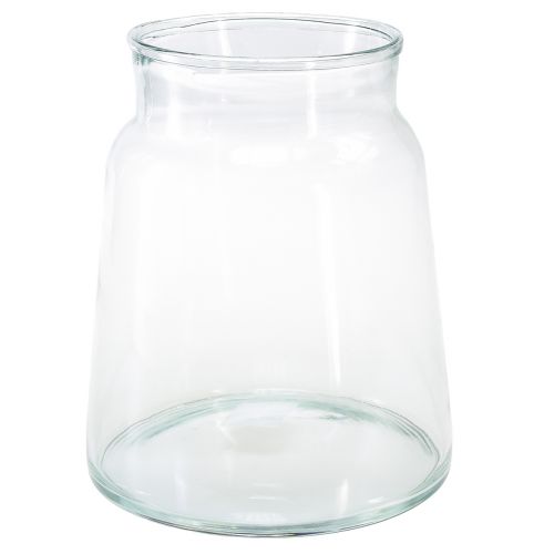 Article Vase en verre vase à fleurs conique grande décoration en verre H23cm Ø19cm