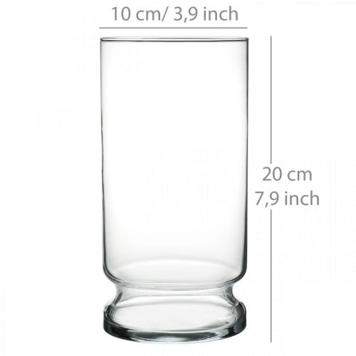 Floristik24 Vase Cylindre Verre Clair Ø10cm H20cm