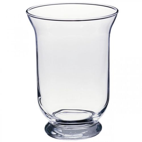 Vase en verre clair Ø13.5cm H19.5cm Vase à fleurs décoration en verre