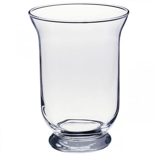 Floristik24 Vase en verre clair Ø13.5cm H19.5cm Vase à fleurs décoration en verre