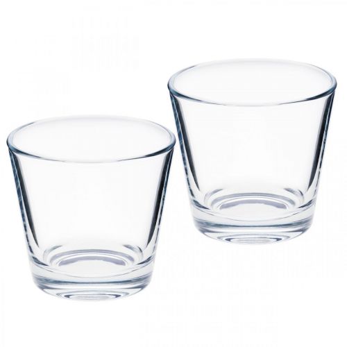 Floristik24 Vase en verre clair Ø8,5cm H8cm 6pcs