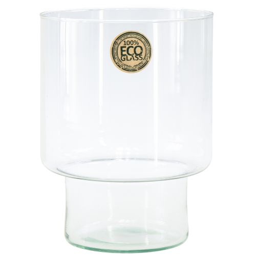 Article Vase en verre avec pied vase décoratif décoration de table en verre Ø15cm H20cm