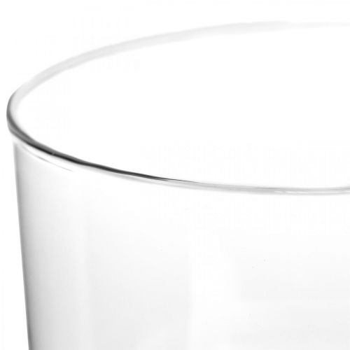 Floristik24 Vase en verre avec pied ROY décoration verre lanterne Ø16cm H20cm