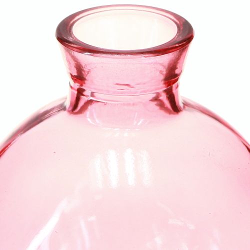 Article Vases en verre bombés Rose Mini vases Ø7,5cm H9cm 6pcs