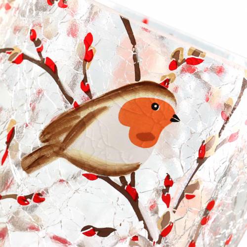 Floristik24 Lanterne Robin Crackle Clair Ø9cm H10cm