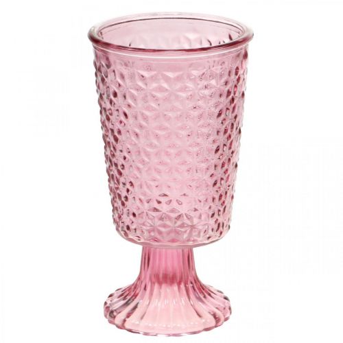 Floristik24 Coupe à bougie, coupe en verre, lanterne, décoration en verre Ø10cm H18.5cm