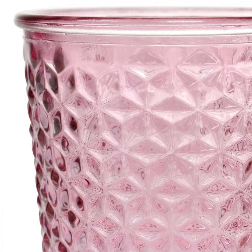 Floristik24 Coupe à bougie, coupe en verre, lanterne, décoration en verre Ø10cm H18.5cm