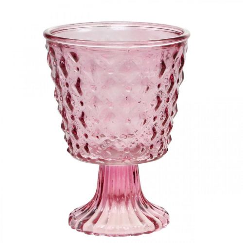 Floristik24 Bougeoir, gobelet en verre, lanterne en verre Ø11cm H15.5cm