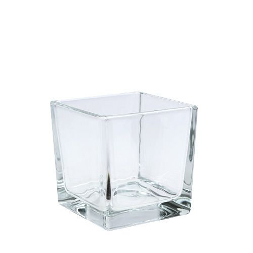 Cube en verre clair 8cm x 8cm x 8cm 6pcs