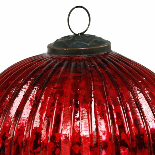 Floristik24 Cônes en verre pour accrocher de grandes décorations de Noël rouges de 22 cm