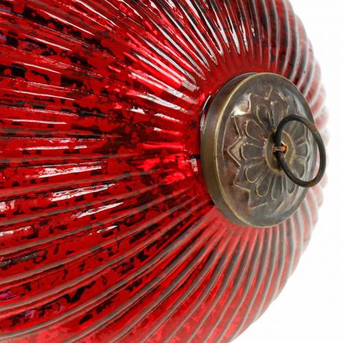 Floristik24 Décoration de Noël à suspendre en verre au robinet géant rouge 27cm