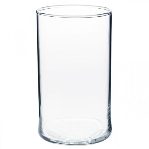 Article Vase en verre transparent cylindrique Ø12cm H20cm