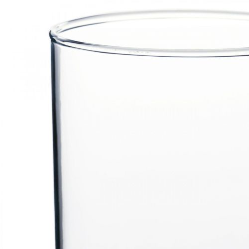 Article Vase en verre transparent cylindrique Ø12cm H20cm