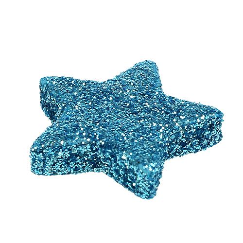 Floristik24 Étoile scintillante turquoise 2.5cm 100pcs
