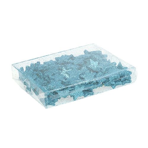 Floristik24 Étoile scintillante turquoise 2.5cm 100pcs