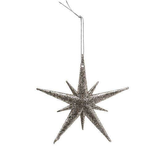 Floristik24 Étoile scintillante or clair 13cm 12pcs
