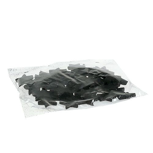Glitter Stars Noir 4-5cm 40pcs | Floristik24.be