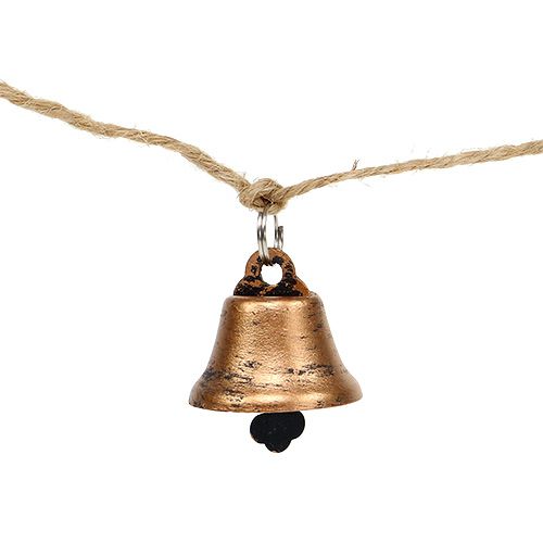 Floristik24 Guirlande cloche cuivre 1m