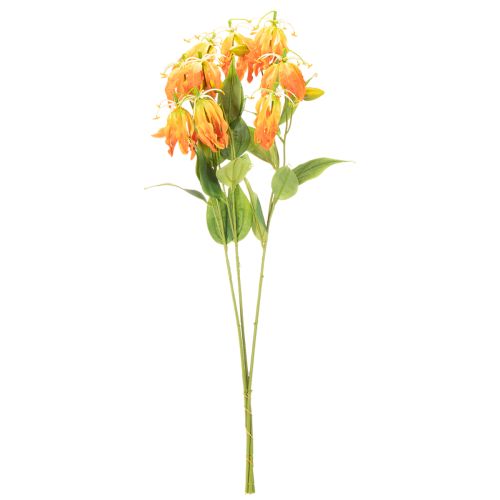Fleurs artificielles Gloriosa orange à longues tiges pour vases, 80 cm, lot de 3 | Floristik24.be
