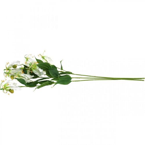 Article Lys artificiel, décoration florale, plante artificielle, fleur en soie blanche L82cm 3pcs
