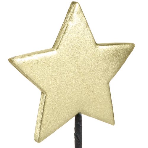 Article Bouchons de fleurs décoratifs étoile dorée Ø7cm 2ème choix 24 pcs