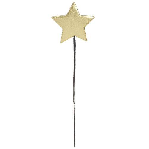 Article Bouchons de fleurs décoratifs étoile dorée Ø7cm 2ème choix 24 pcs