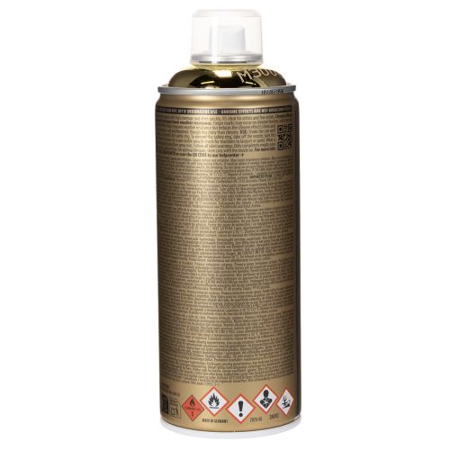 Peinture décorative en aérosol effet chrome doré, Montana Cans 400 ml | Floristik24.be