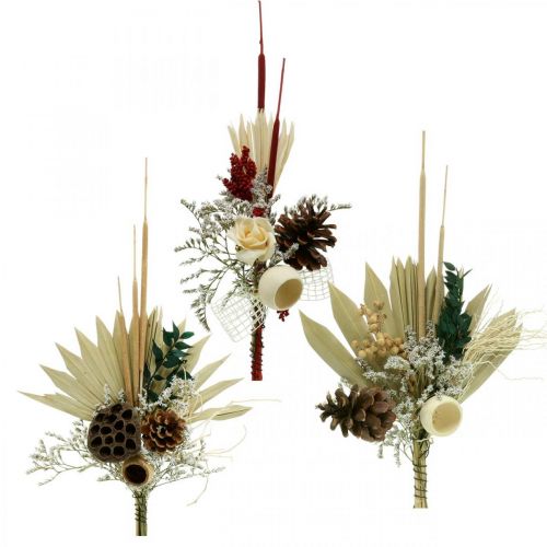 Article Arrangements funéraires fleurs séchées assortiment de décorations funéraires 24 pièces