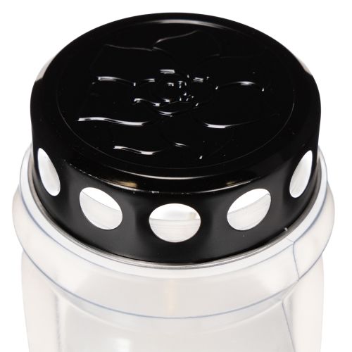 Lanterne funéraire à bougie avec couvercle noir 23 cm | Floristik24.be