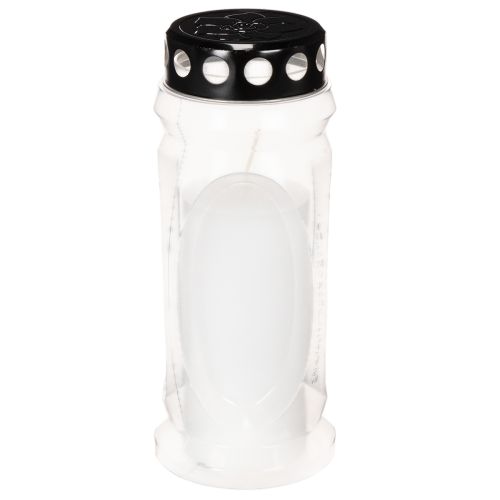 Lanterne funéraire à bougie avec couvercle noir 23 cm | Floristik24.be