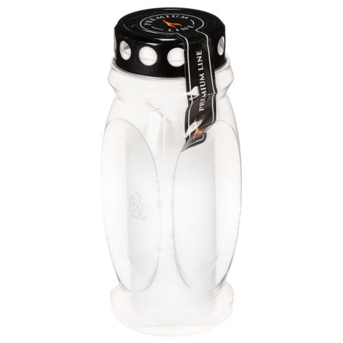 Lanterne funéraire à bougie avec couvercle noir 23 cm | Floristik24.be