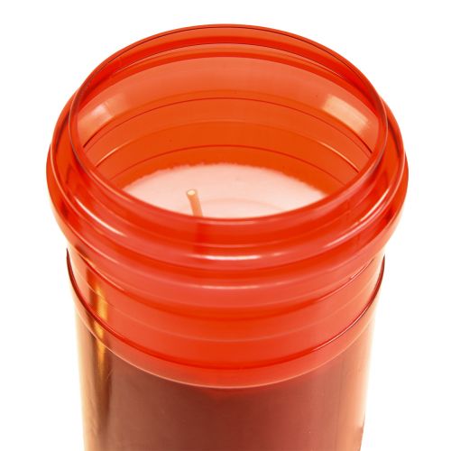 Floristik24 Bougie funéraire plastique rouge 5 jours Ø7,5cm H23cm
