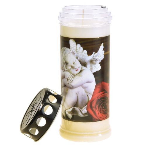 Article Bougies funéraires, lampe à huile, bougies de deuil, motif Ø7,5 cm, H20,5 cm, 6 pièces