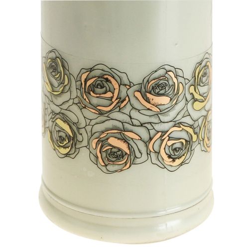 Article Bougies funéraires roses blanches lumière de deuil lumière commémorative Ø7cm H18cm 90h 2pcs