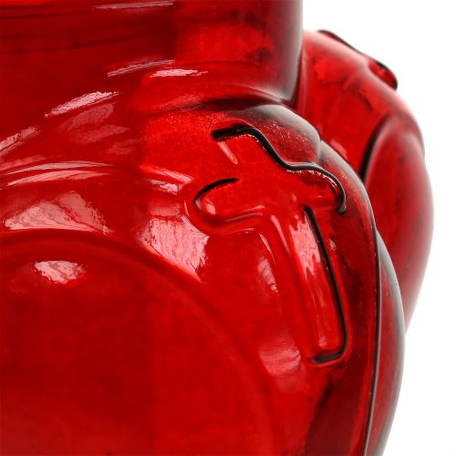 Floristik24 Grave light heart 13cm x 13cm H29cm blanc, rouge 2pcs