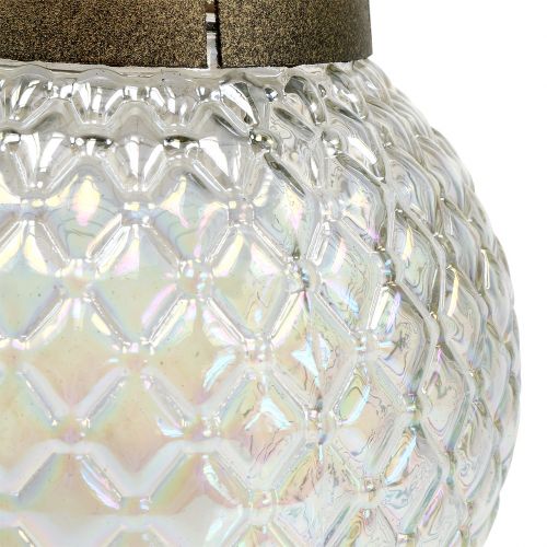 Floristik24 Lampe tombale en forme de sphère 28 h Ø 13 cm H. 24,5 cm dorée