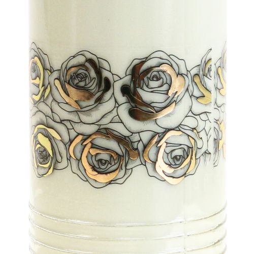 Article Bougies funéraires roses blanches lumière de deuil Ø7cm H23.5cm 100h 2pcs