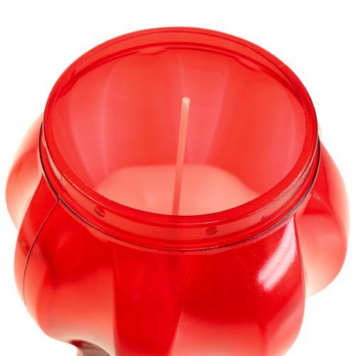 Bougie funéraire cylindrique rouge Ø6cm H12cm 12pcs