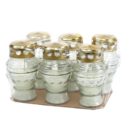 Floristik24 Grave lumière blanche H13cm 6pcs